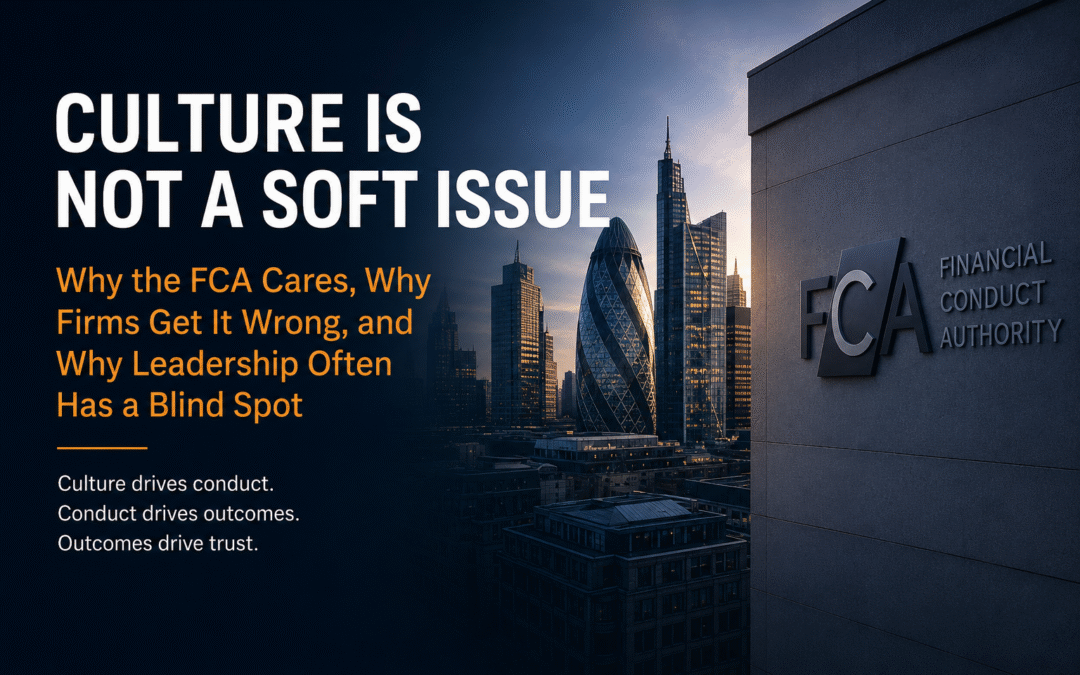 Culture Is Not a Soft Issue: Why the FCA Cares, Why Firms Get It Wrong, and Why Leadership Often Has a Blind Spot